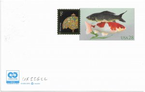 US UX556cc unused. Fish.  2009. Nice.  *thin area on front left edge.