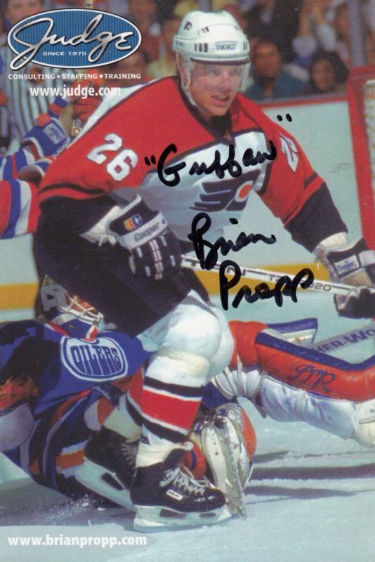 Brian Propp Philadelphia Flyers Minnesota North Stars Ice Hockey Signed Photo