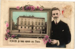 CPA AGEN - je vous envoie ces Fleurs (251324)