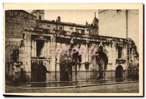 Postcard Old La Douce France Nimes Gard door of Augustus Byrrh