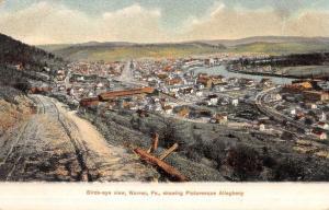 Warren Pennsylvania Birdseye View Of City Antique Postcard K52084