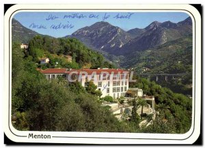 Postcard Moderne Menton House of rest and convalescence EDF Annonciata agents