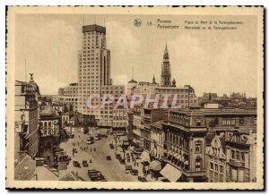 Postcard Modern Antwerp Meir Square and Torengebouse