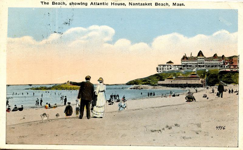 MA - Nantasket Beach. View of Beach and Atlantic House