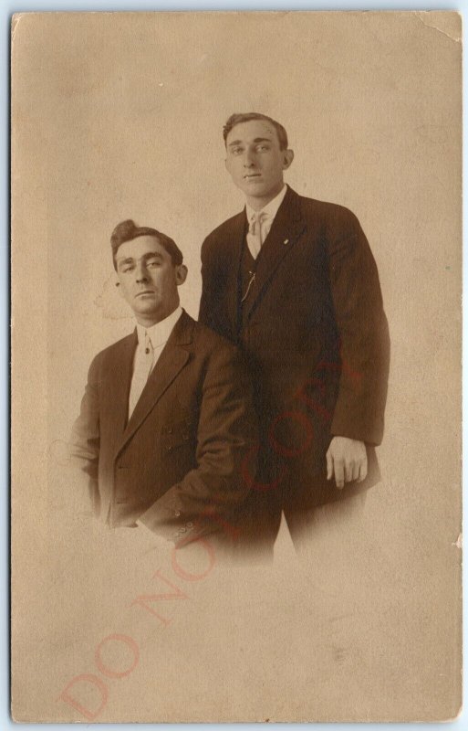 c1910s Indianapolis, Ind. Dapper Handsome Men RPPC Real Photo PC Dailey IN A122