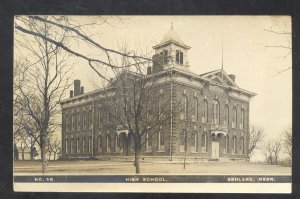 RPPC ASHLAND NEBRASKA HIGH SCHOOL 1908 VINTAGE REAL PHOTO POSTCARD OLATHE