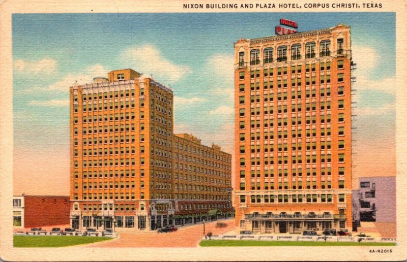 Texas Corpus Christi Nixon Building and Plaza Hotel 1941 Curteich