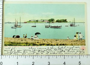 C.1900-09 Fort Independence, Pleasure Bay, Boston, MA Vintage Postcard P36 