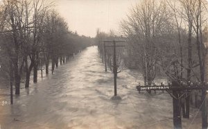 J80/ Fremont Ohio RPPC Postcard c1913 Flood Disaster Homes Finch 454