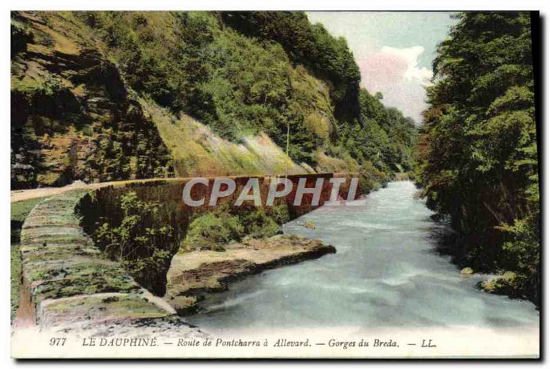 Old Postcard The Dauphine Road has Pontcharra Allevard Gorges Breda