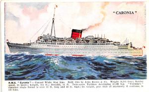RMS Caronia, Cunard White Star Line White Star Line Cunard Ship Unused 