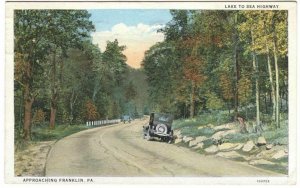 Postcard Approaching Franklin PA 1926