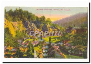 Canada Old Postcard Butchart Gardens & # 39s Victoria Bc