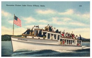 Seeweewana in Lake Coeur d'Alene, Idaho Ship Postcard.