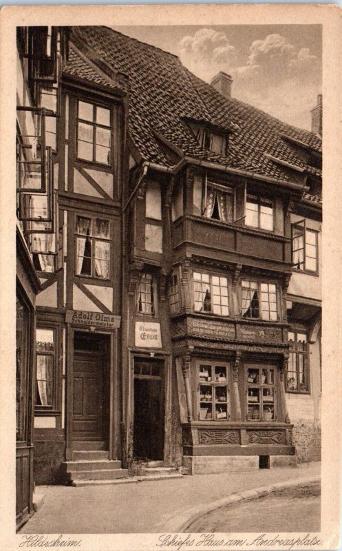 1920s Schiefes House Hildesheim Germany Postcard