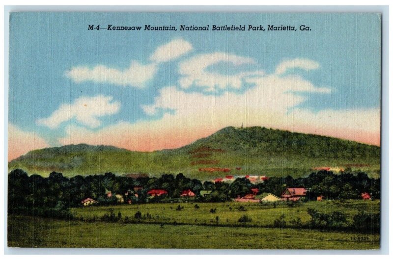 c1940's Kennesaw Mountain National Battlefield Park Marietta Georgia GA Postcard