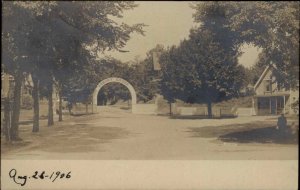 Asbury Grove Massachusetts MA Street & Arch c1905 Real Photo Postcard