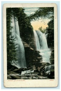 1919 Round Top N.Y. Catskill Mountains, Haines and Bridal Veil Falls Postcard