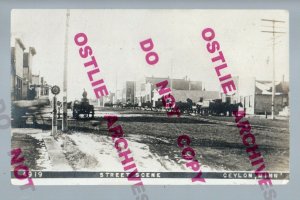 Ceylon MINNESOTA RPPC 1909 MAIN STREET nr Sherburn Fairmont Jackson Dunnell