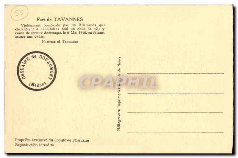 Old Postcard Fort Tavannes Army