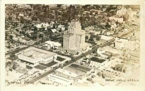 Airview New Post Office 1930s RPPC Photo Postcard 4018