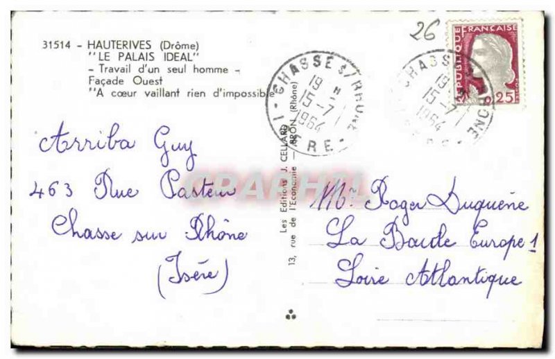 Postcard Modern Hauterives Le Palais Ideal