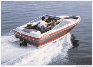 Boat ad, Maxum boat company, Washington, USA, 50-70s ; Model Maxum 1700/SR