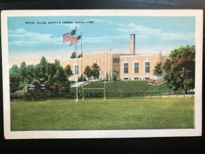 Vintage Postcard 1915-1930 Boys Club, Battle Creek, Michigan (MI)