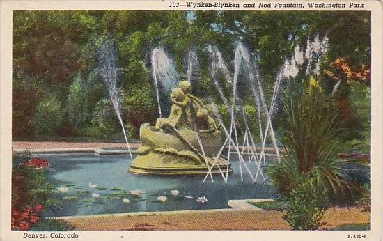 Colorado Denver Wynken Blynken And Nod Fountain Washington Park