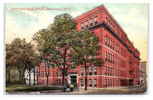 Technical High School Providence R. I. Rhode Island c1915 Postcard