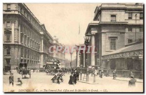 Great Britain Great Britain Postcard Old London London The General Post Offic...