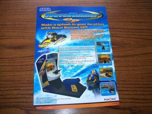 WAVE RUNNER 2001 ORIGINAL VIDEO ARCADE GAME MACHINE FLYER Vintage Retro Artwork