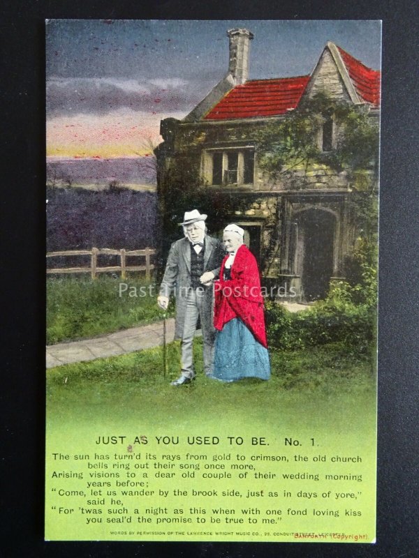 WW1 JUST AS YOU USED TO BE Bamforth Song Cards set of 3 No 4687 1/2/3