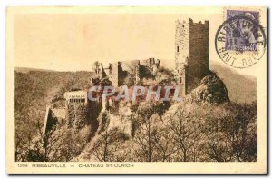 Old Postcard Ribeauville Chateau St Ulrich
