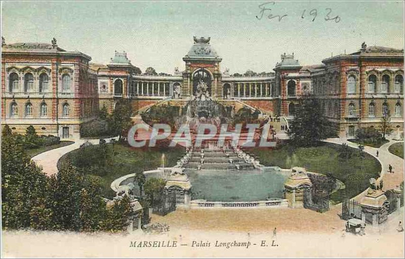 Old Postcard Marseille Le Palais Longchamp