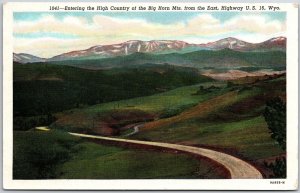 Big Horn Mountains Northern Wyoming WY Virgin Wilderness Rugged Peaks Postcard