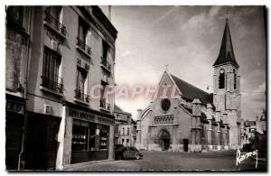 Postcard Modern Bagneux L & # 39Eglise Boulangerie Patisserie