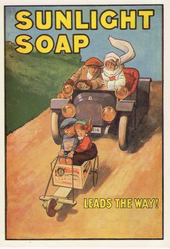 Sunlight Soap Old Transport Poster Robert Opie Advertising Postcard
