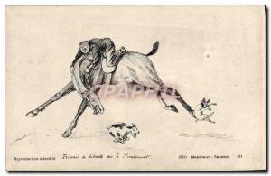 Old Postcard Horse Riding Equestrian Working relaxation on the Chardonnet Chein