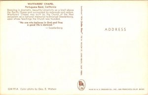 Wayfarers Chapel Portuguese Bend California CA Postcard UNP VTG GW Unused