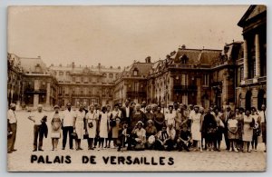 France Palais De Versailles 1950s Tourists to Valley Spring Texas Postcard D28