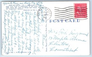 COOPERSTOWN, NY New York ~ DEER RUN MOTEL 1956 Roadside Postcard