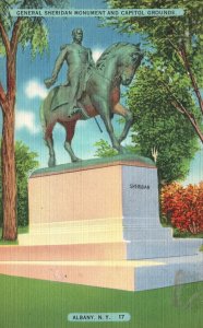 Vintage Postcard 1942 General Shediran Monument & Capitol Ground Albany New York
