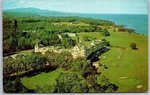 Vtg Rockland Maine ME Hotel Samoset Penobscot Bay Aerial View Postcard