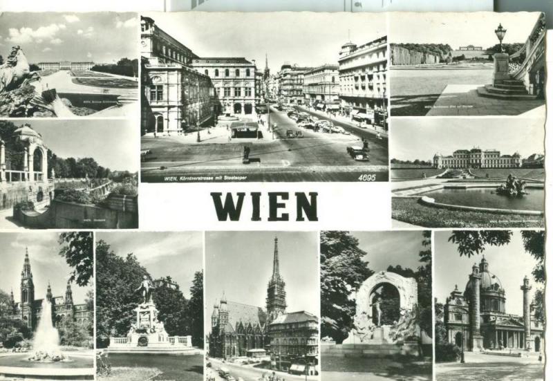 Austria, Vienna, Wien, Multi view unused real photo Postcard