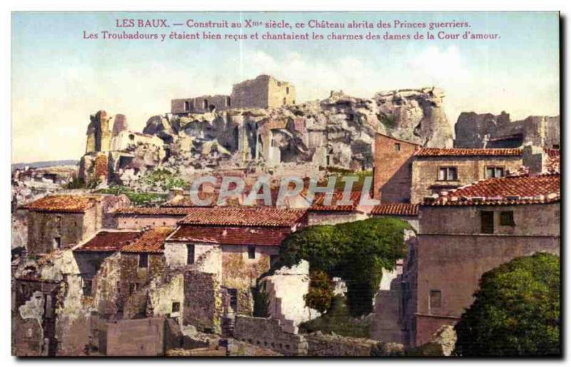 Baux - Built in the X century it abrits Chateau des Princes - Old Postcard
