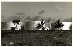 dominican republic, BARAHONA, Sugar Refinery Molasses Tanks (1940s) RPPC (2)