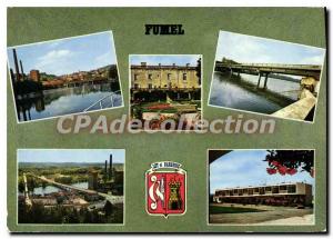 Postcard Modern Fumel Vue Generale And Bridge On The Lot Vu Le Chateau Du Parc