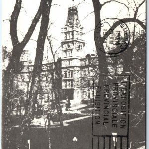 c1950s Quebec City, Canada Parliament Building Urban Bus Trees Winter A346