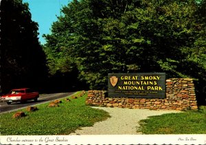 North Carolina Great Smoky Mountains National Park Cherokee Entrance To The G...